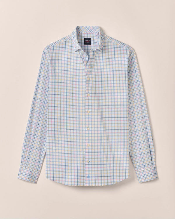 Johnnie-O Performance Button Up Shirt - Singleton Lapis