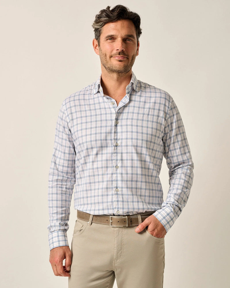 Johnnie-O Top Shelf Button Up Shirt - Beaumont Gulf Blue