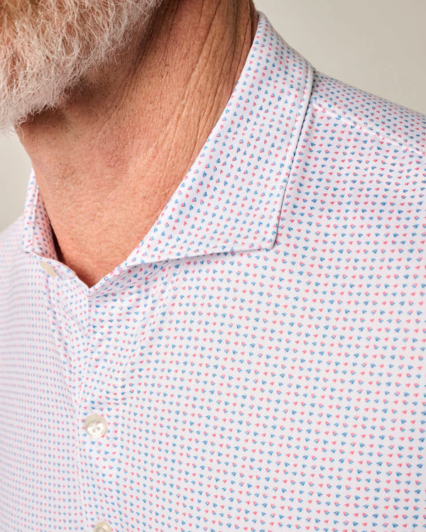 Johnnie-O Featherweight Performance Jersey Polo - Glidey Rogue Red