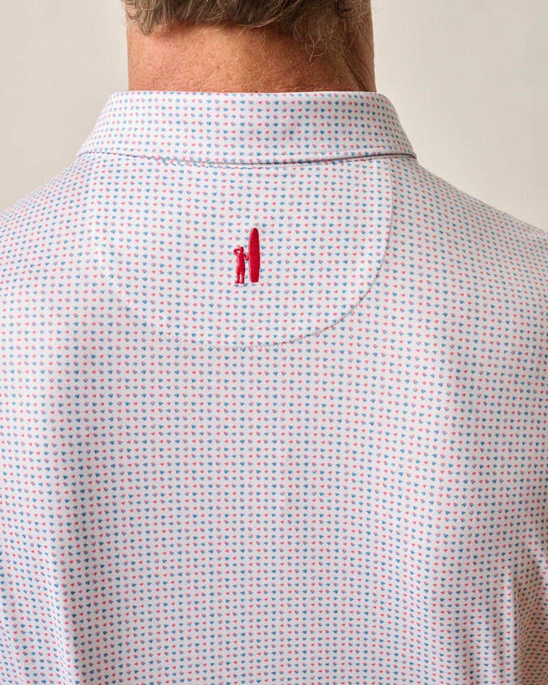 Johnnie-O Featherweight Performance Jersey Polo - Glidey Rogue Red