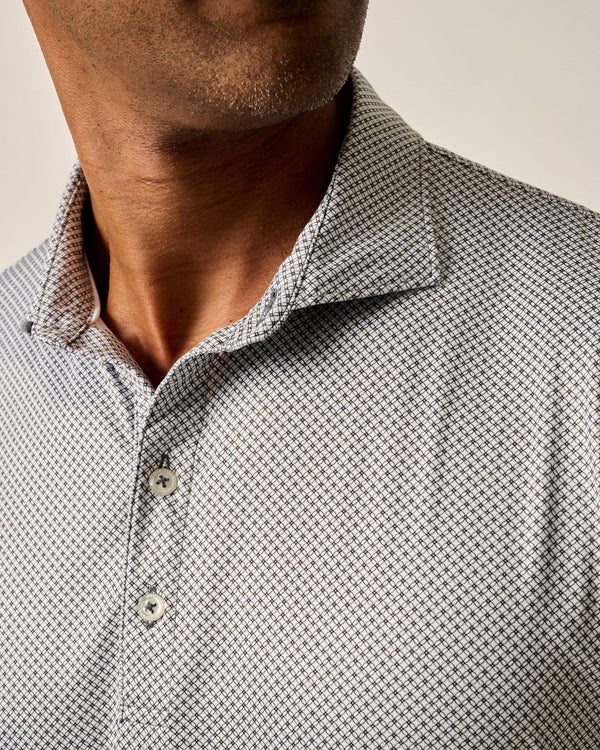 Johnnie-O Featherweight Performance Polo - Link Print Black