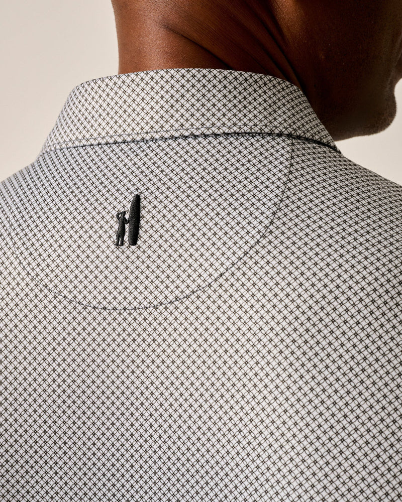 Johnnie-O Featherweight Performance Polo - Link Print Black