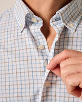 Johnnie-O Everyday Performance Button Down Shirt - Paddock Tattersall in Maliblu