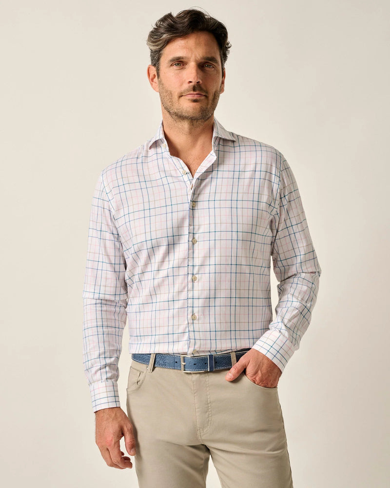 Johnnie-O Top Shelf Button Up Shirt - Peyton White