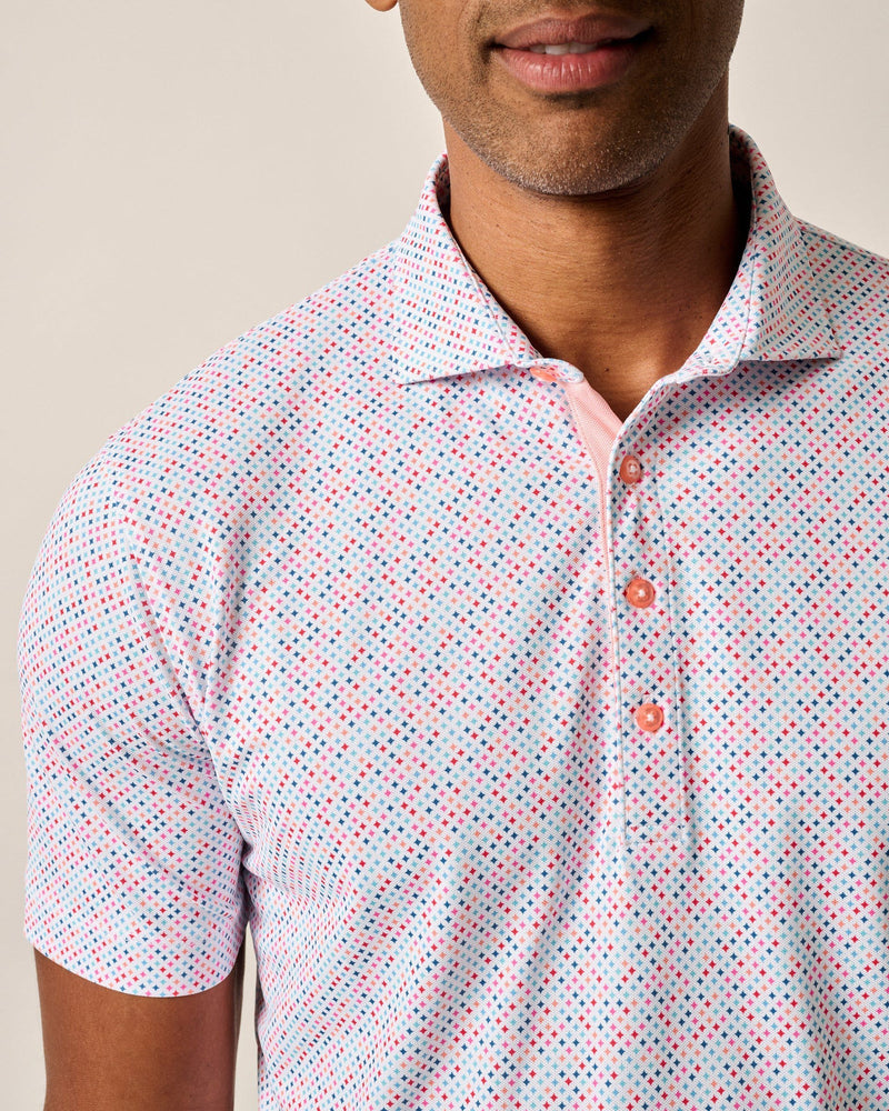 Johnnie-O Performance Jersey Polo - Razz Print Multi