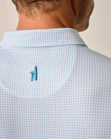 Johnnie-O Performance Jersey Polo - Tee Time Print Barrels Blue