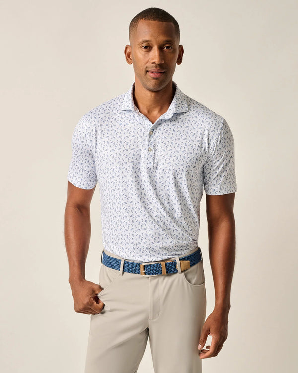 Johnnie-O Featherweight Performance Polo - Tini Print Lake