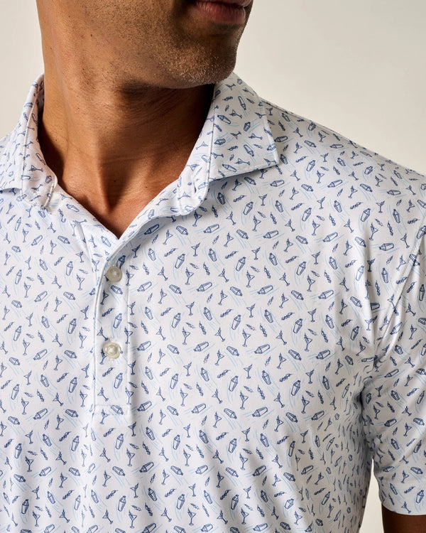 Johnnie-O Featherweight Performance Polo - Tini Print Lake