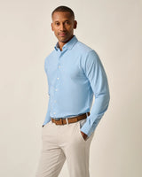Johnnie-O Performance Button Up Shirt - Travis Laguna Blue