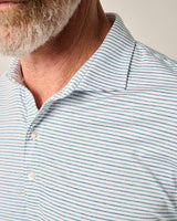 Johnnie-O Performance Jersey Polo - Vik Stripe Barrels Blue
