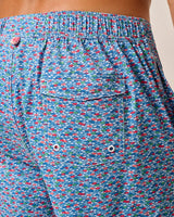 Johnnie-O The Half Elastic 7" Surf Shorts - Red Fin Blue Fin Majorca