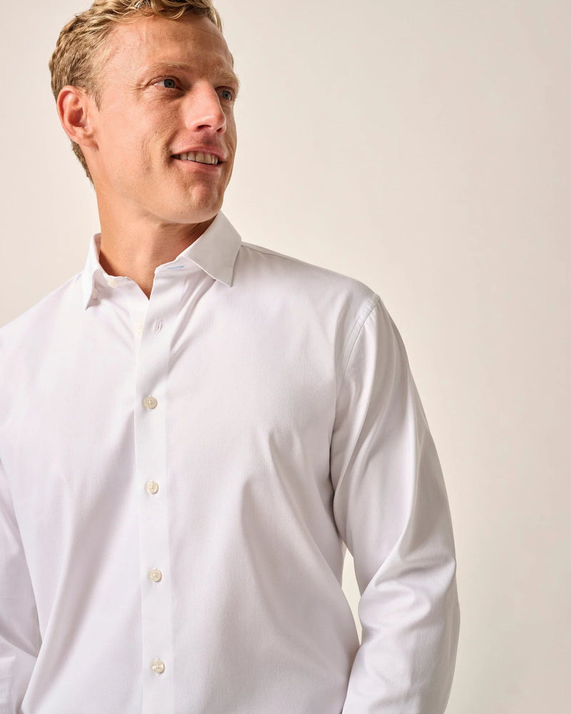 Johnnie-O Performance Button Up Shirt - Travis White