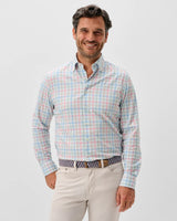 Johnnie-O Everyday Performance Button Down Shirt - Bingham Tattersall in Gulf Blue