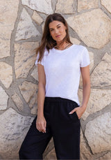 Dylan Short Sleeve Modern Crew Tee White