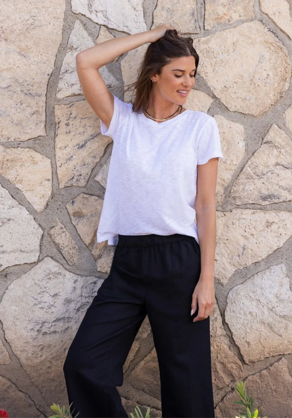 Dylan Short Sleeve Modern Crew Tee White