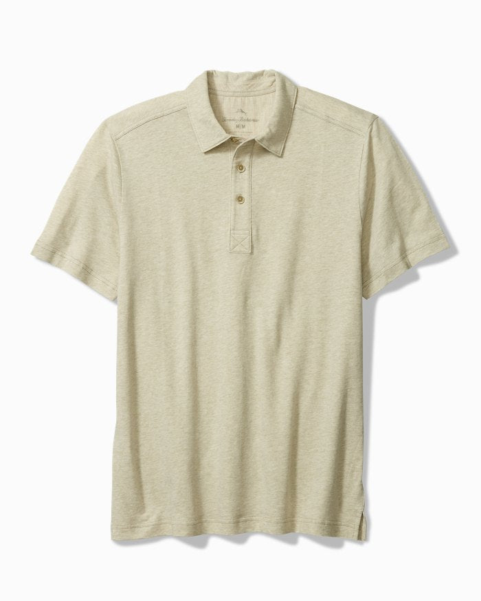 Tommy Bahama Laurito Beach Polo- Khaki Heather