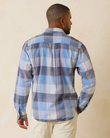 Tommy Bahama Mood Indio Plaid Long-Sleeve Shirt in Deep Space