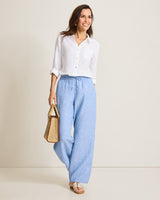 Tommy Bahama Two Palms High-Rise Easy Linen Pants Buccaneer Blue