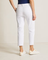 Tommy Bahama Mid-Rise Raw-Edge Cropped Chino Pants White