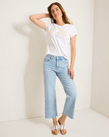 Tommy Bahama High-Rise Cropped Wide Leg Jeans Crystal Coast