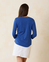 Tommy Bahama Ashby Isles Rib ¾-Sleeve T-Shirt Cobalt Haze