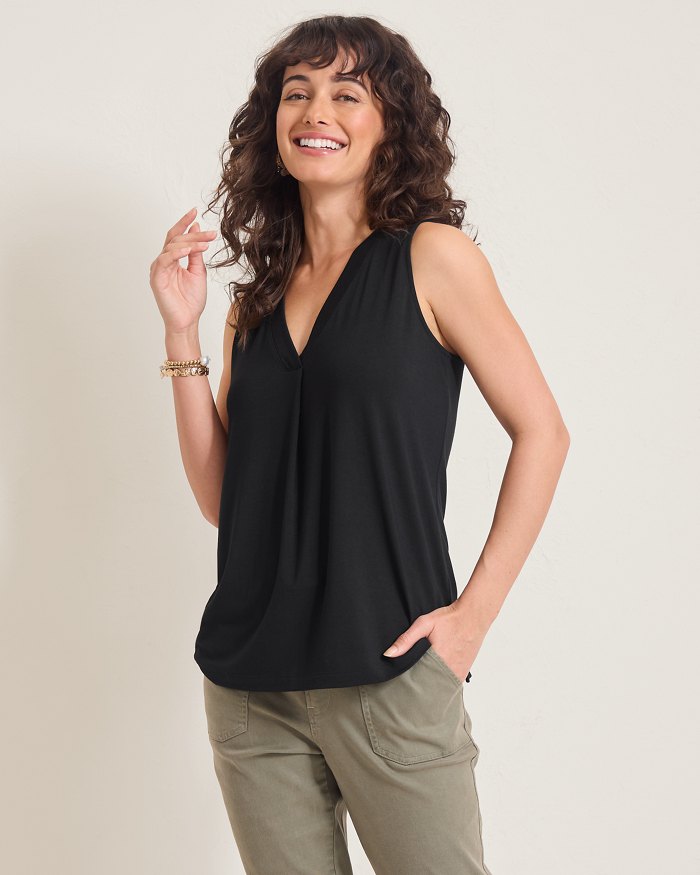 Tommy Bahama Kauai V-Neck Tank Black