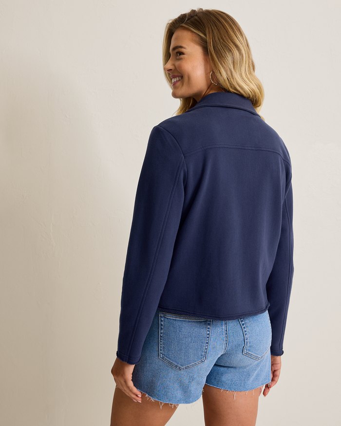 Tommy Bahama Marina Del Mar Cropped Peacoat Coastline