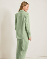 Tommy Bahama Island Gauze Long Sleeve Shirt Iceberg Green