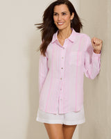 Tommy Bahama Coastalina Linen Breezy Bay Relaxed Top Touch of Pink