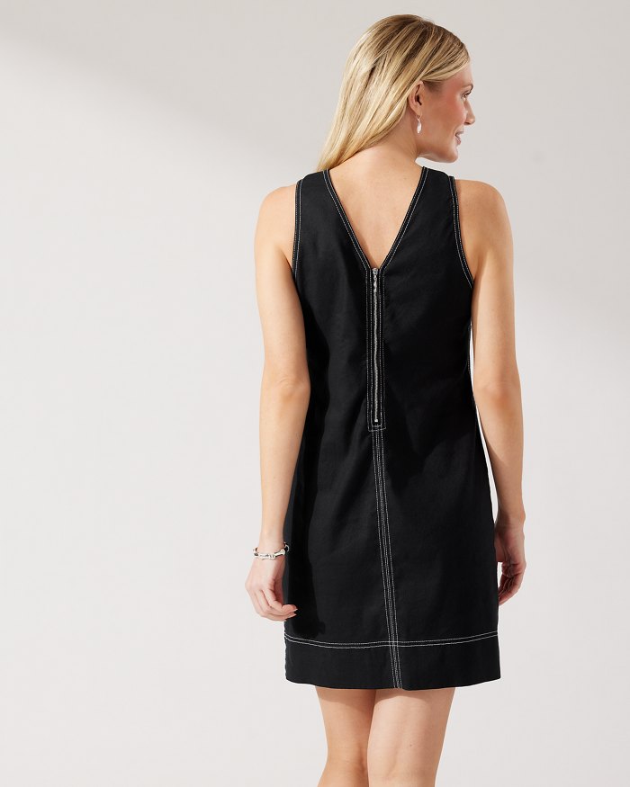 Tommy Bahama Palm-A-Dora Sleeveless Sheath Dress Black – Dan's Southern Prep