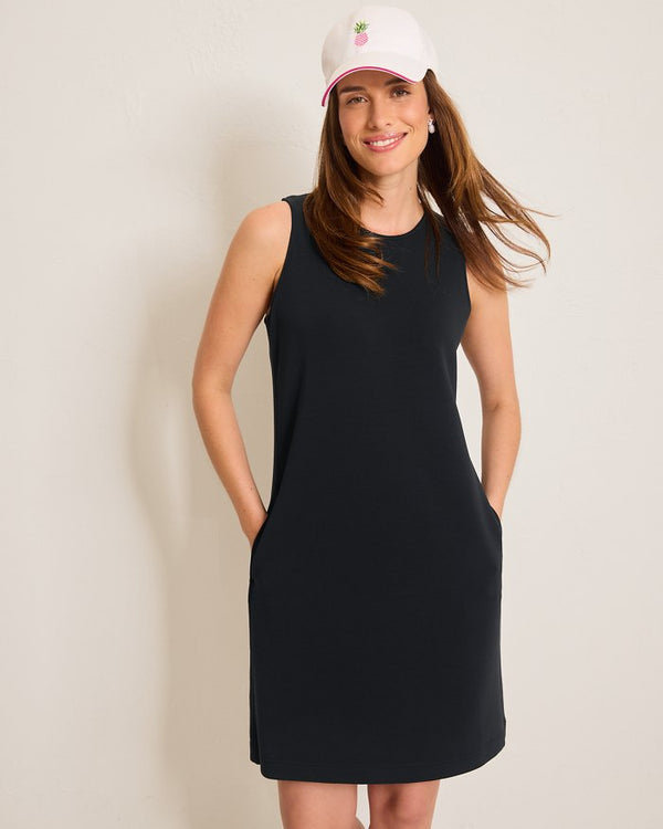 Tommy Bahama Palm Voyage Sleeveless Short Dress Black