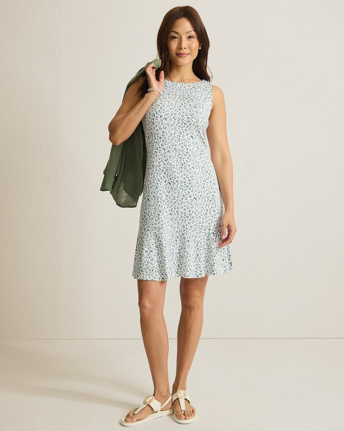 Tommy Bahama Darcy Lux Leo Flounce Dress  Aloe