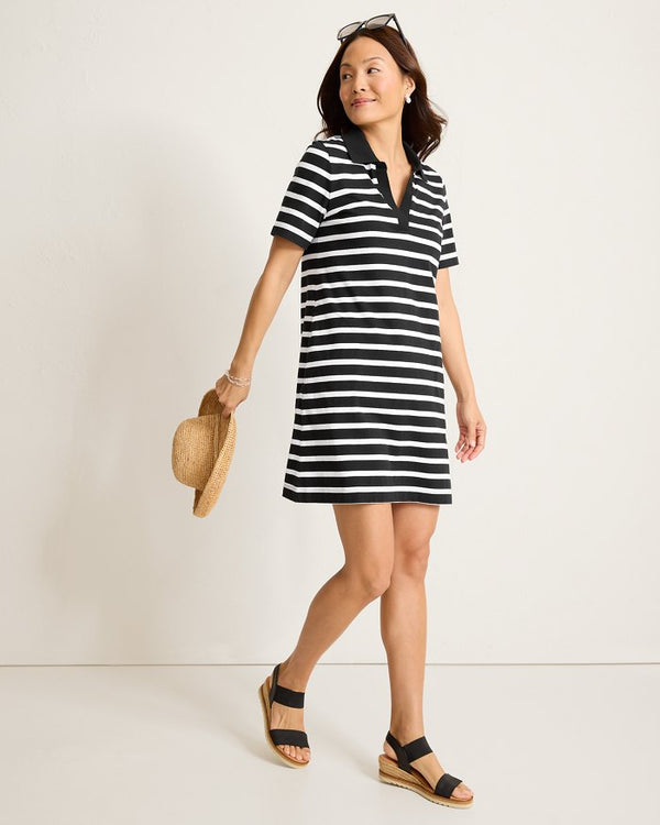 Tommy Bahama Islandscape Coastal Cabana Jersey Short Dress Black