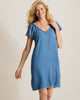 Tommy Bahama Chambray Flutter Shift Dress Medium Indigo Wash
