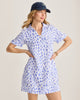 Tommy Bahama Short Sleeve Collared Dress Lush Leopard Grape Pools