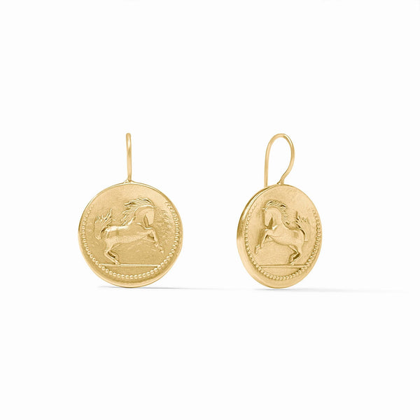 Julie Vos Saratoga Horse Earring Gold
