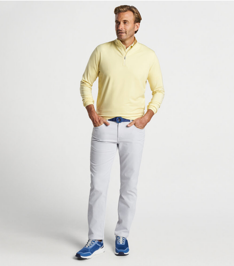 Peter Millar Perth Mélange Performance Quarter-Zip in Daylight