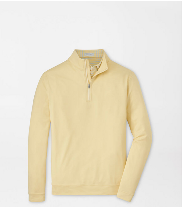 Peter Millar Perth Mélange Performance Quarter-Zip in Daylight