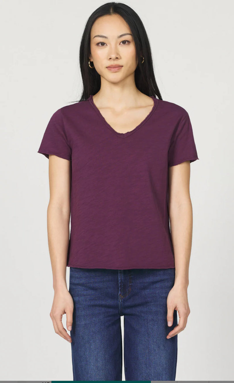Dear John Vanya Short Sleeve Slub Tee Fig