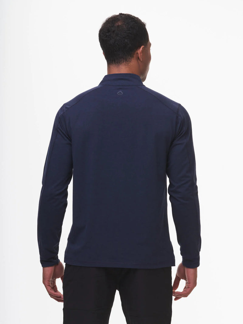 Tasc Carrollton Lightweight Quarter Zip in Classic Navy