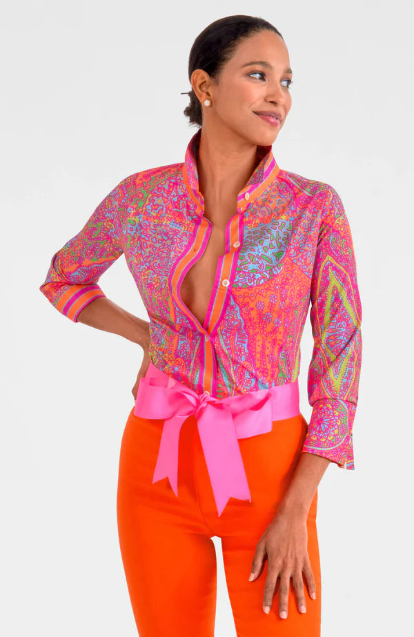 Gretchen Scott Boyfriend Shirt - Grand Bazaar Pink