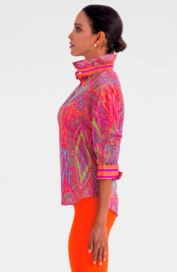 Gretchen Scott Boyfriend Shirt - Grand Bazaar Pink