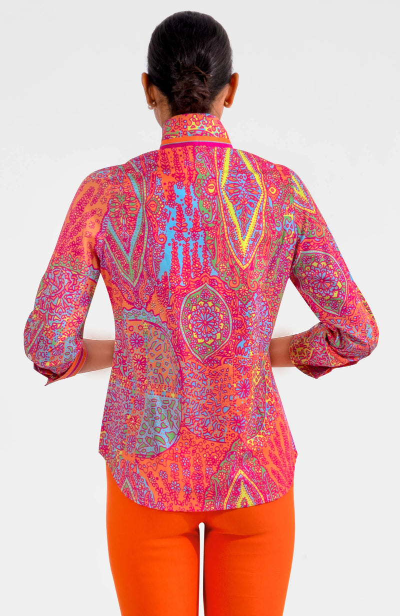 Gretchen Scott Boyfriend Shirt - Grand Bazaar Pink