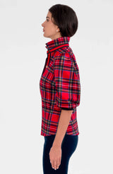 Gretchen Scott Puff Sleeve Top - Duke of York Red Multi