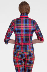 Grechen Scott Twist & Shout Top - Stewart Plaid Black Multi