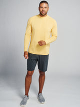 Tasc Carrollton Long Sleeve Fitness T-Shirt in Daybreak Yellow Heather