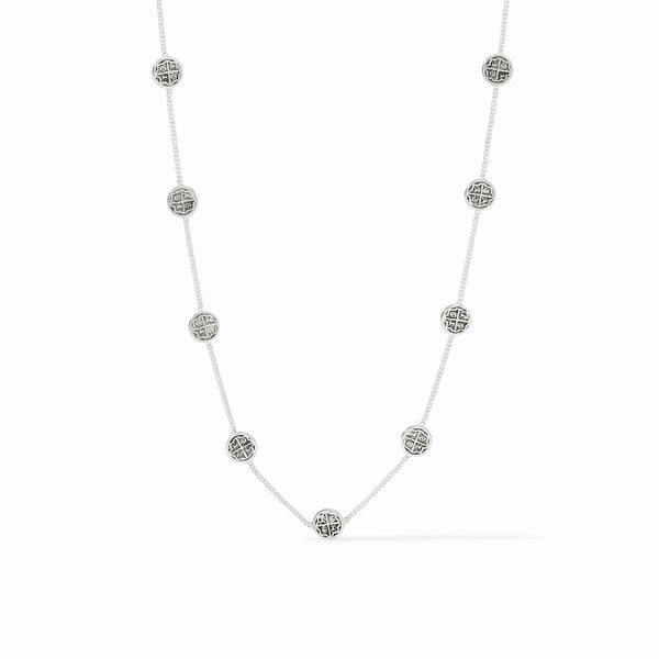 Julie Vos Valencia Delicate Station Necklace Silver
