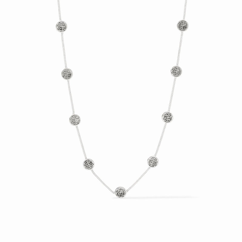Julie Vos Valencia Delicate Station Necklace Silver