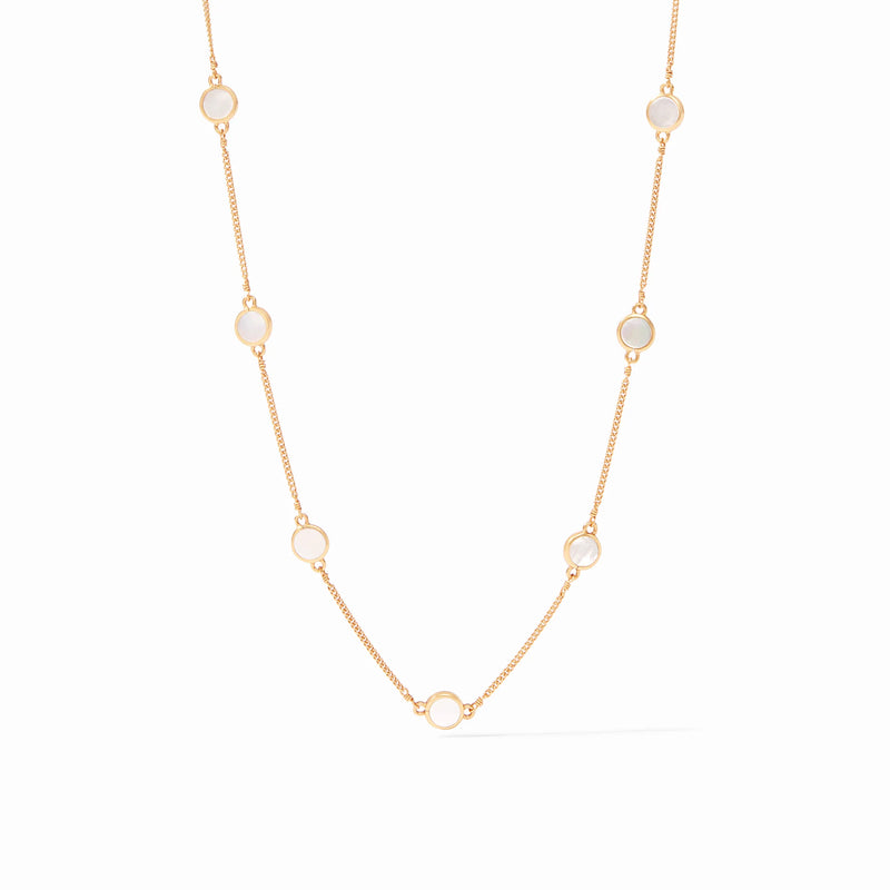 Julie Vos Valencia Delicate Pearl Station Necklace