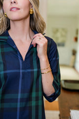 Duffield Lane Victoria Dress Navy Plaid